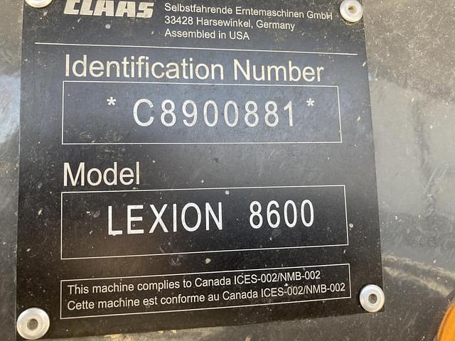 Image of CLAAS Lexion 8600 equipment image 3