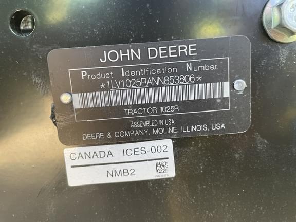 Image of John Deere 1025R equipment image 4