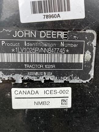 Image of John Deere 1025R equipment image 4