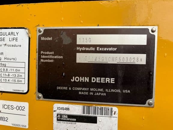 Image of John Deere 135G equipment image 1