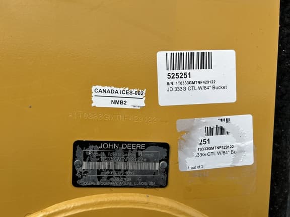 Image of John Deere 333G equipment image 4