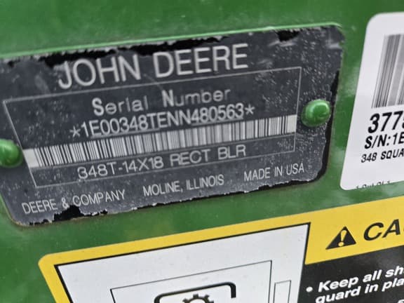 Image of John Deere 348 equipment image 4