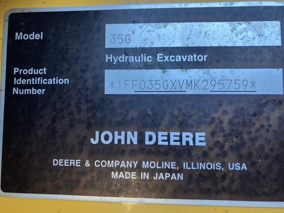 Image of John Deere 35G equipment image 1