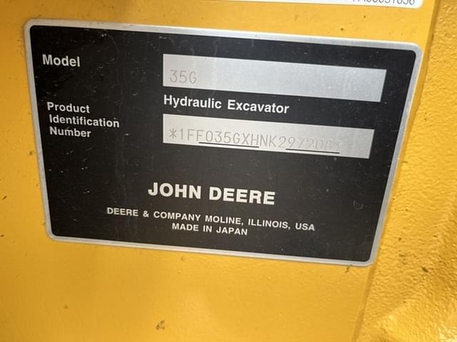 Image of John Deere 35G equipment image 4