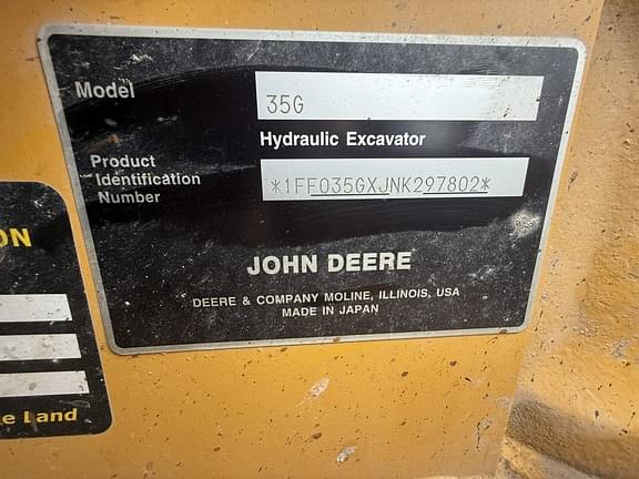 Image of John Deere 35G equipment image 3