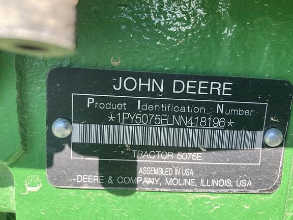 Image of John Deere 5075E equipment image 2