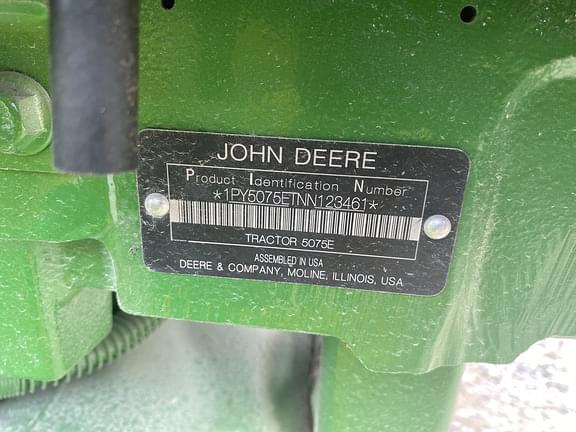 Image of John Deere 5075E equipment image 2
