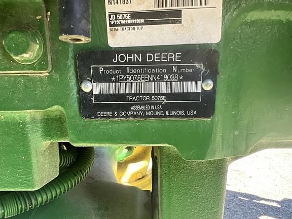 Image of John Deere 5075E equipment image 1