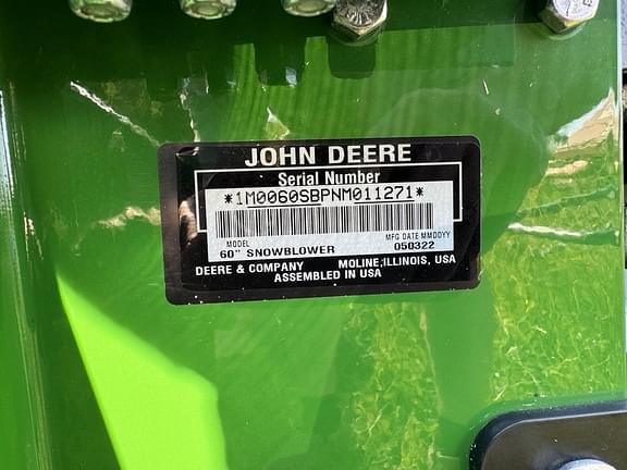 Image of John Deere 60" Snow Blower equipment image 3