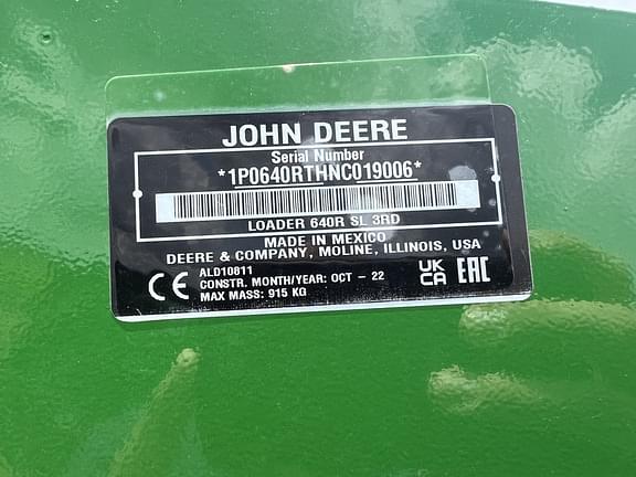 Image of John Deere 640R equipment image 1