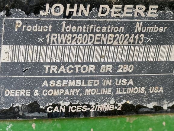 Image of John Deere 8R 280 equipment image 1