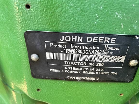 Image of John Deere 8R 280 equipment image 1