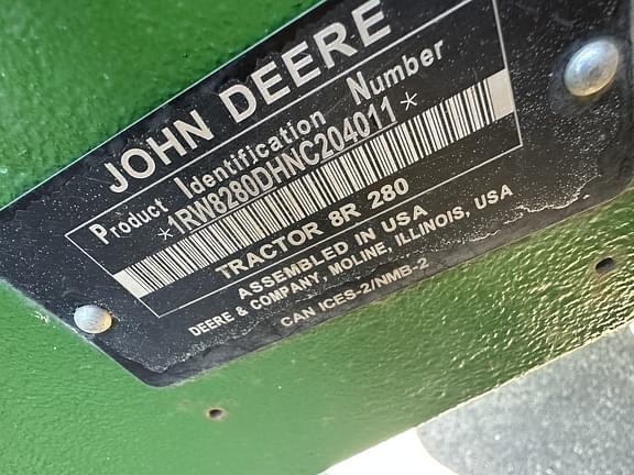 Image of John Deere 8R 280 equipment image 2