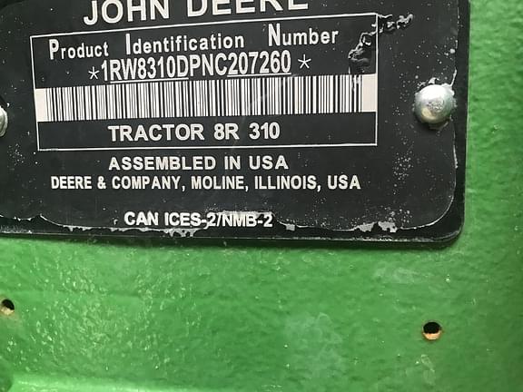 Image of John Deere 8R 310 equipment image 3