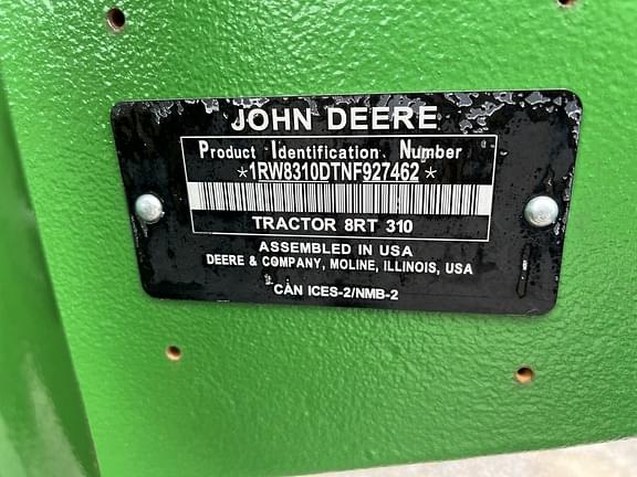 Image of John Deere 8RT 310 equipment image 4