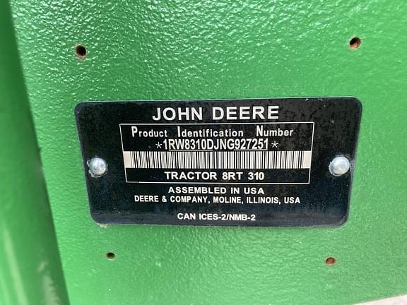 Image of John Deere 8RT 310 Primary image