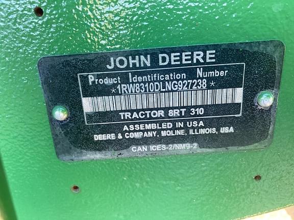 Image of John Deere 8RT 310 equipment image 1