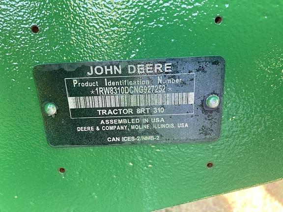 Image of John Deere 8RT 310 equipment image 1