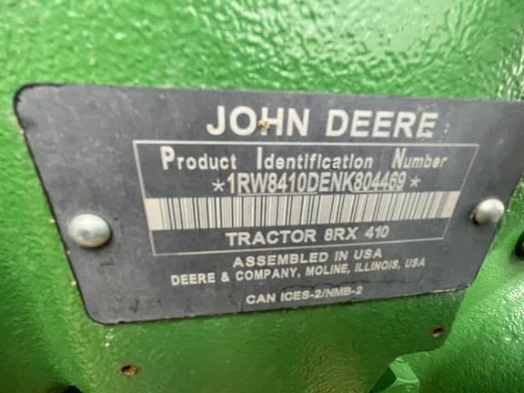 Image of John Deere 8RX 410 equipment image 2