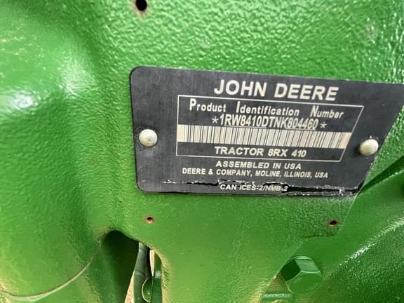 Image of John Deere 8RX 410 equipment image 2