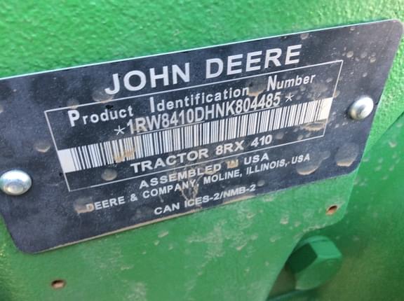 Image of John Deere 8RX 410 equipment image 3