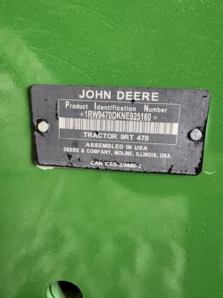 Image of John Deere 9RT 470 equipment image 3