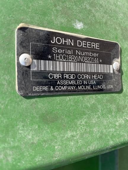 Image of John Deere C18R equipment image 4