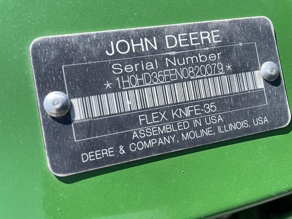 Image of John Deere HD35F equipment image 3