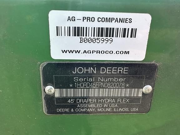 Image of John Deere RD45F equipment image 2