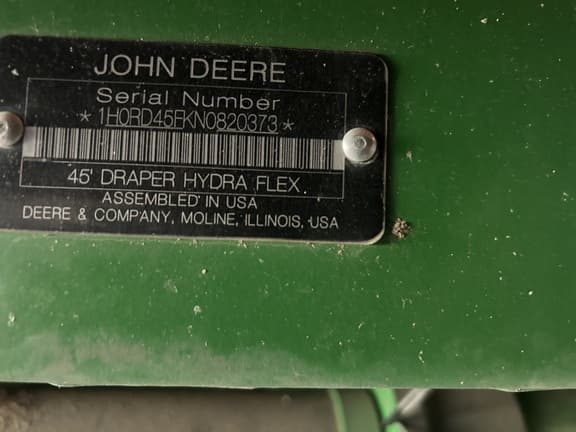 Image of John Deere RD45F equipment image 1