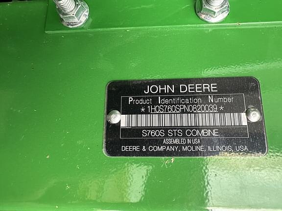 Image of John Deere S760 equipment image 3