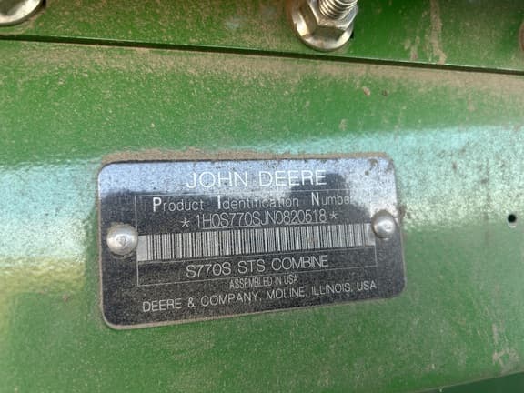 Image of John Deere S770 equipment image 2
