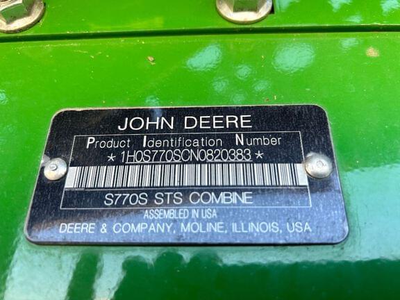 Image of John Deere S770 equipment image 4