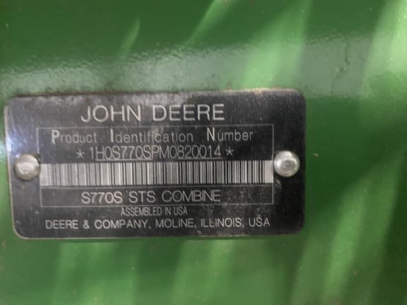 Image of John Deere S770 equipment image 3