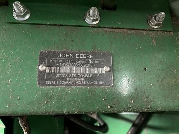 Image of John Deere S770 equipment image 3