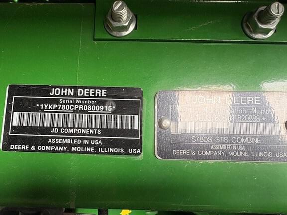 Image of John Deere S780 equipment image 1
