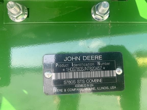 Image of John Deere S780 equipment image 3