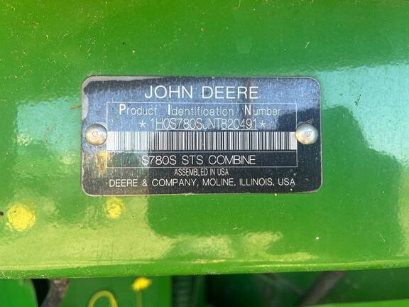 Image of John Deere S780 equipment image 4