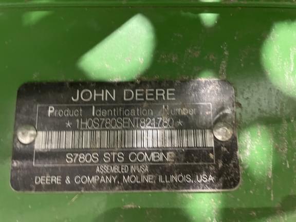 Image of John Deere S780 equipment image 2