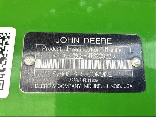 Image of John Deere S780 equipment image 1