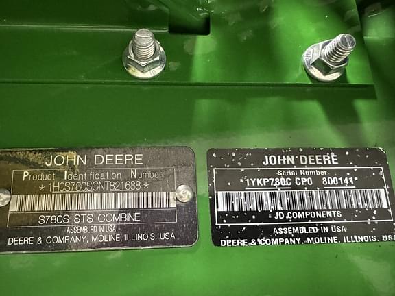 Image of John Deere S780 equipment image 3