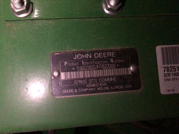 Image of John Deere S780 equipment image 4