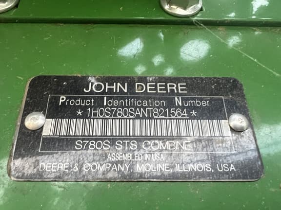 Image of John Deere S780 equipment image 4