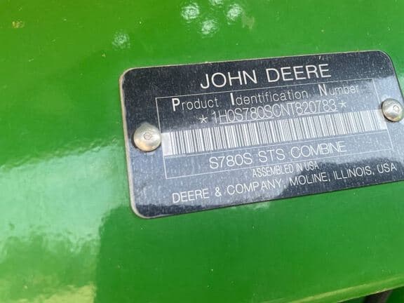 Image of John Deere S780 equipment image 4
