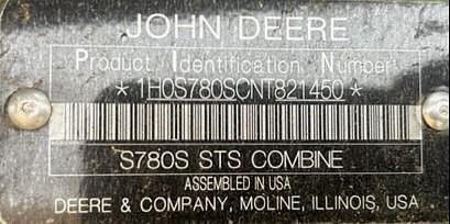 Image of John Deere S780 equipment image 1