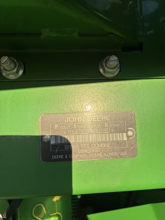 Image of John Deere S780 equipment image 2