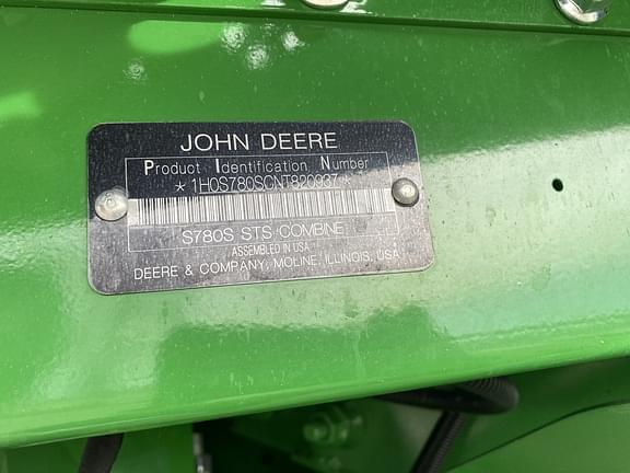 Image of John Deere S780 equipment image 2