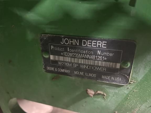 Image of John Deere W235M equipment image 1
