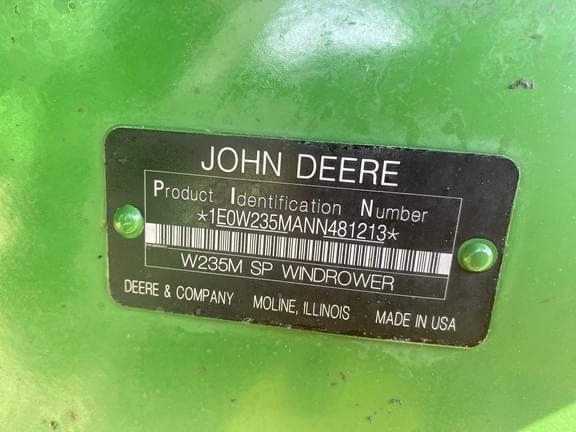 Image of John Deere W235M equipment image 1