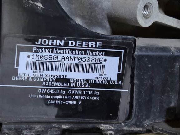 Image of John Deere XUV 590E equipment image 3
